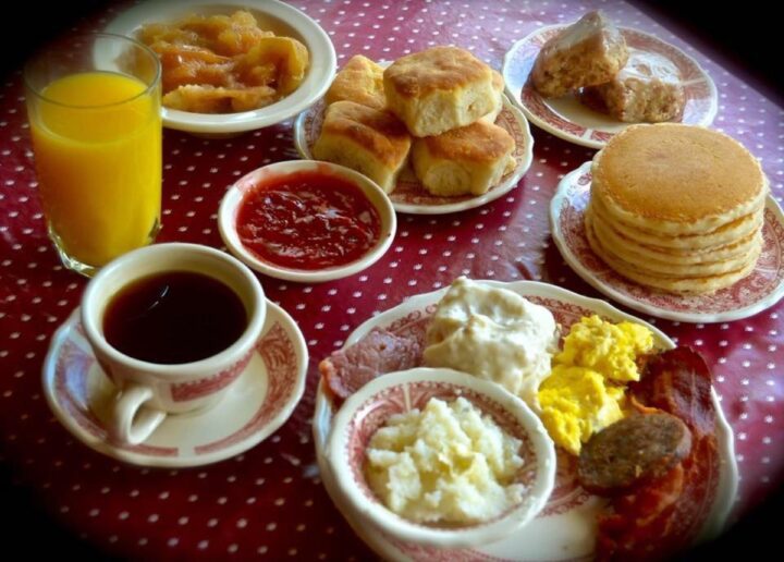 Breakfast at Dan'l Boone Inn in Boone, NC served "family style."