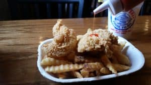 Shrimp Boat Chicken Tender Plate with Fries
