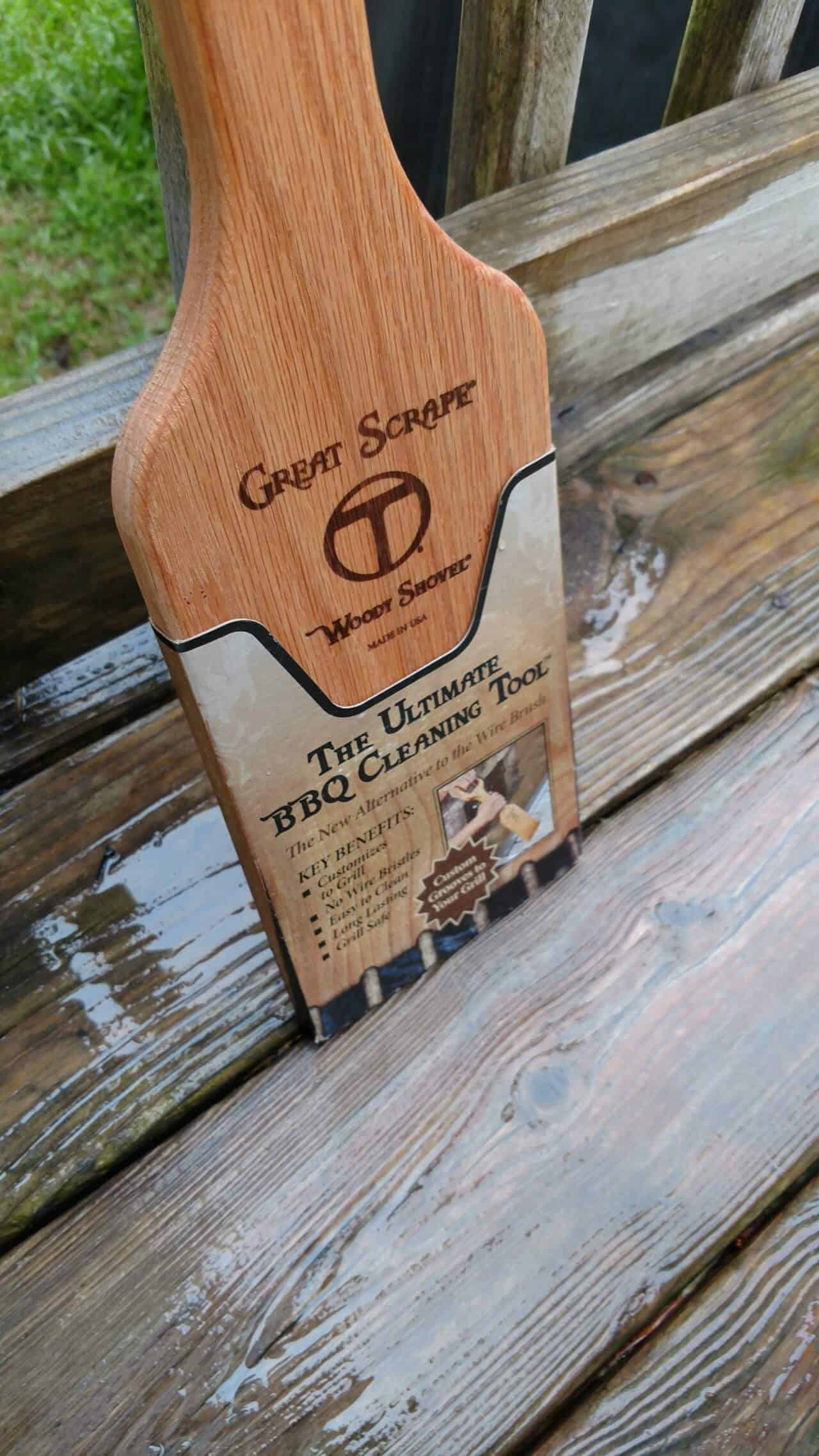 Great Scrape Woody Pro Wood Grill Scraper- The Ultimate BBQ Cleaning Tool,  Alternative to the Wire Brush 