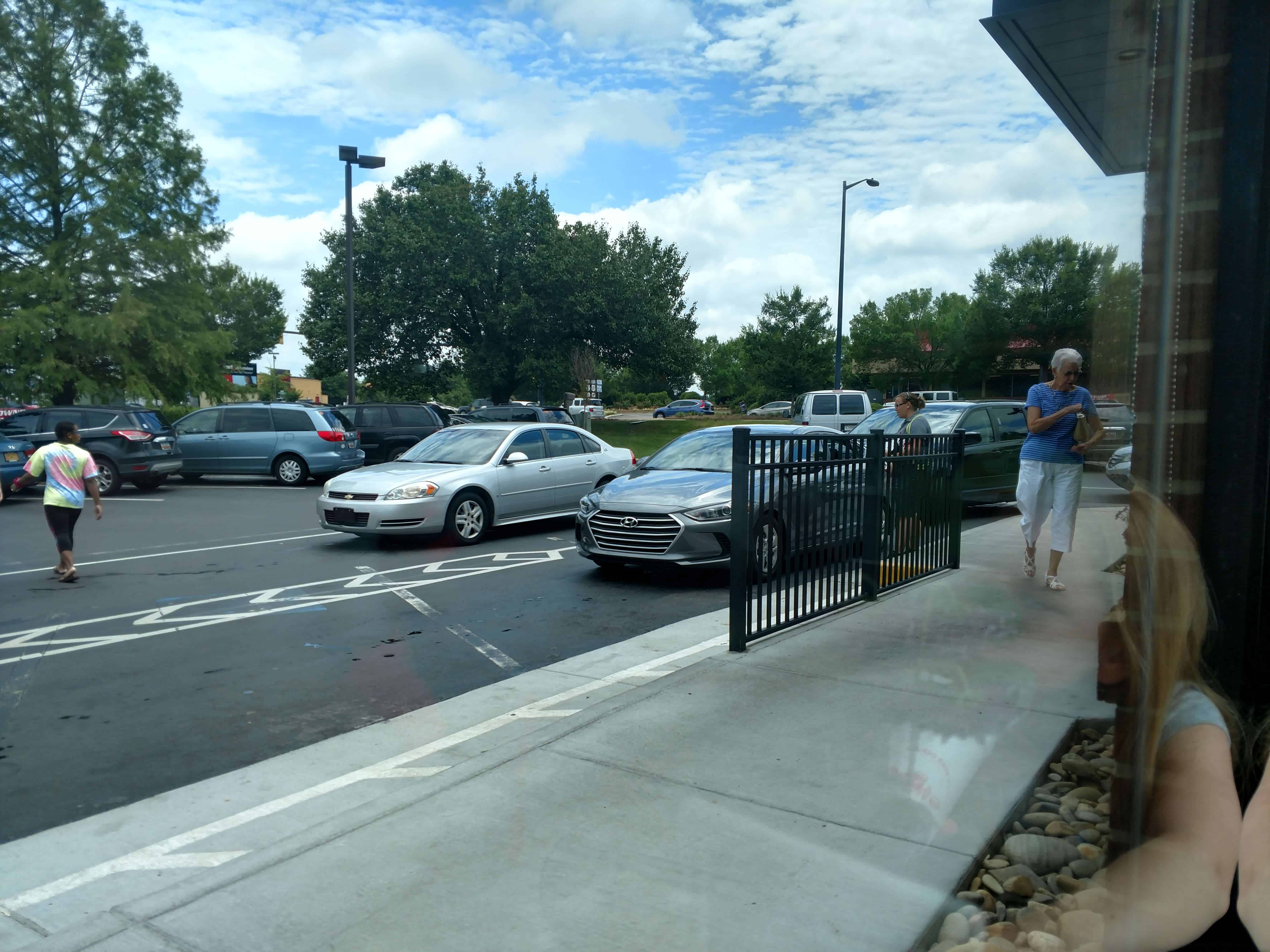 Double Drive though line at Chick-Fil-A restaurant in Rock Hill, SC.