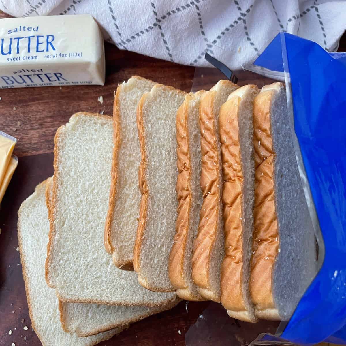 white bread-best bread for grilled cheese