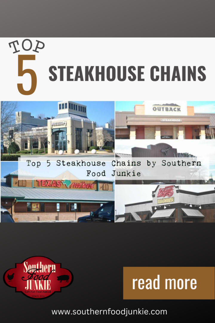 Pinterest photo for top five steakhouse chains.