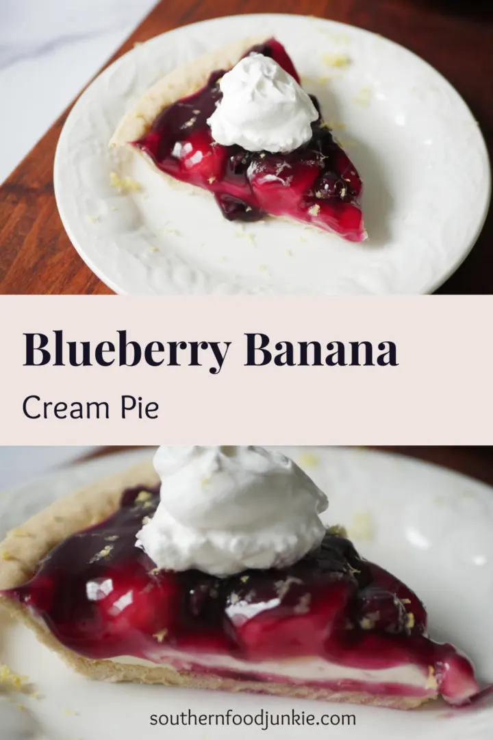 blueberry banana cream pie Pinterest picture