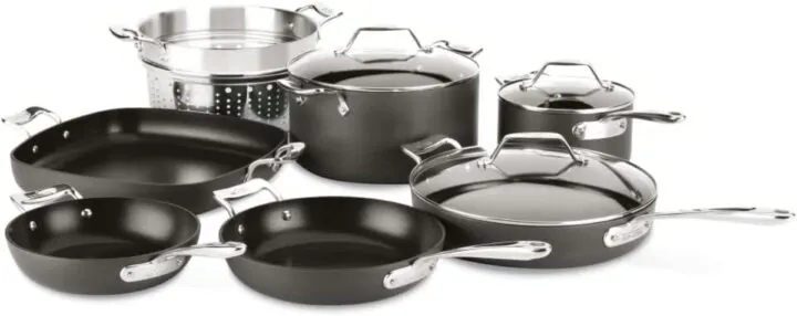 All Clad Anodized cookware is on of the great gift ideas for moms on mothers day.