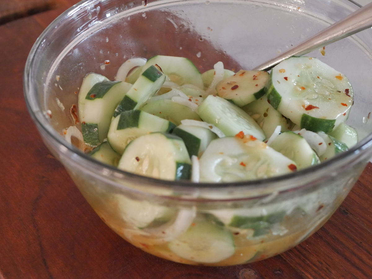 Spicy Cucumber Salad.
