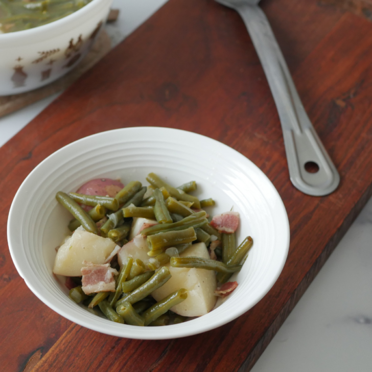 Southern-Style green beans and potatoes.