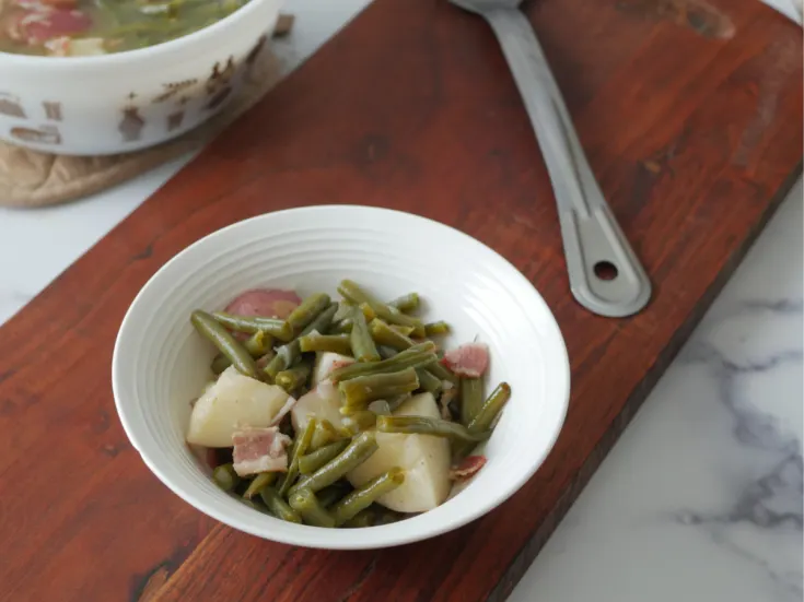 Southern-Style green beans and potatoes.