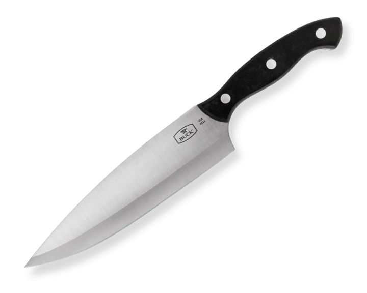 This is a image of a Buck Knife brand kitchen chef knife. 