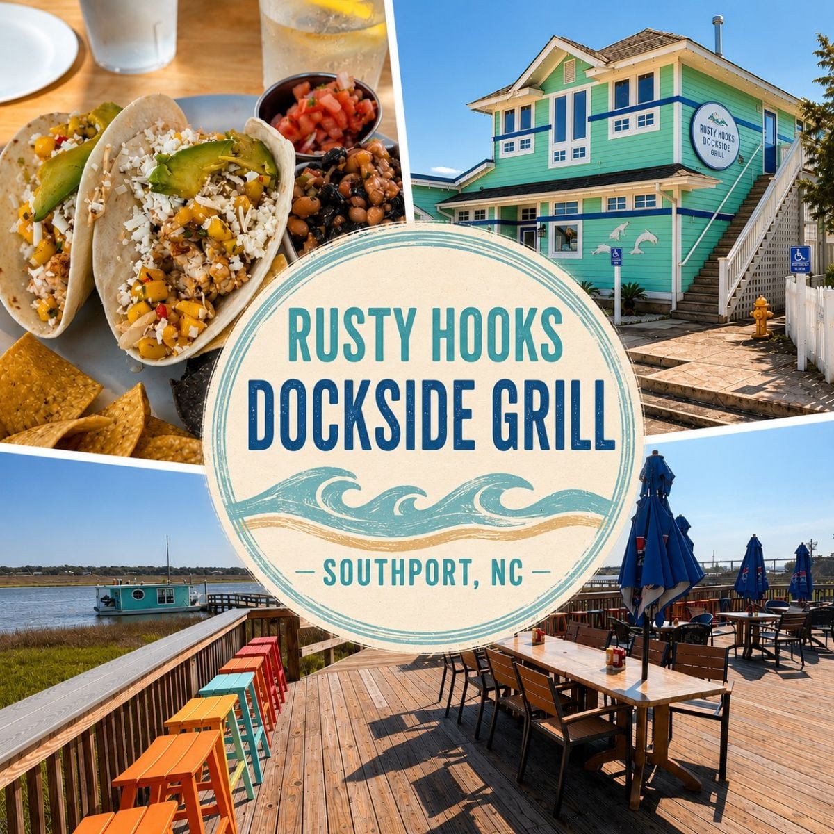 Rusty Hooks Dockside Grill: Waterfront Dining in Southport