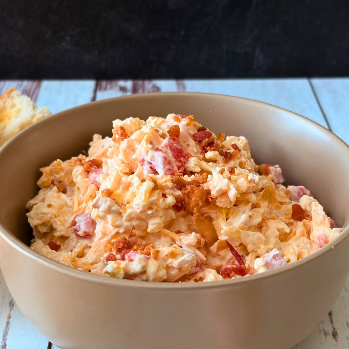Smoked Gouda Pimento Cheese with Bacon